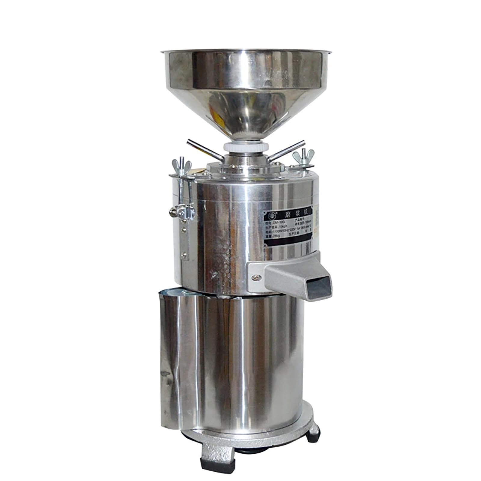 Ulepszona komercyjna maszyna do masła orzechowego 1100 W, moc 15 kg/h, elektryczna maszyna do sezamu, z antypoślizgową podstawą i drążkiem do regulacji grubości