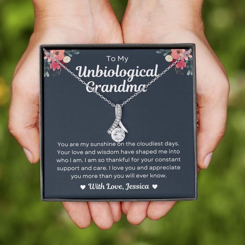 Unbiological Grandma Necklace Message Card Box Alluring Standard - You Are My Sunshine On The - From Unbiological Granddaughter Grandson