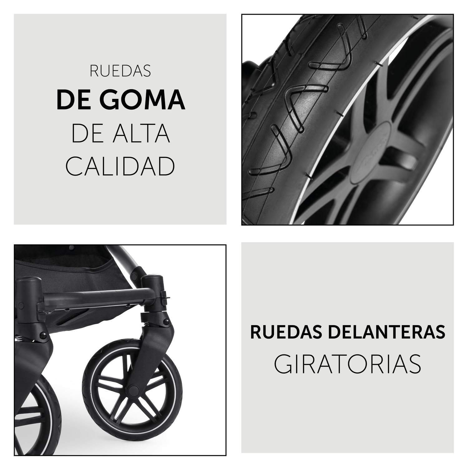 hauck Carrito Bebé 2 en 1 Vision X Set - Capazo desde el Nacimiento - Silla de Paseo 22 kg Reversible y Reclinable - Cubrepiernas - Ruedas de Goma - Plegable - Compacto - Gris Claro