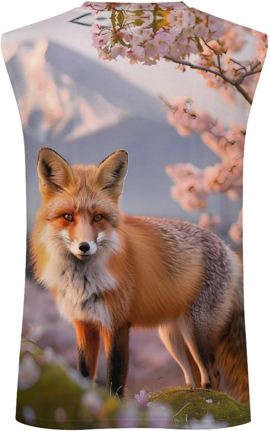 Foxes and Cherries Men Summer Sleeveless Crew Neck Top 5XL