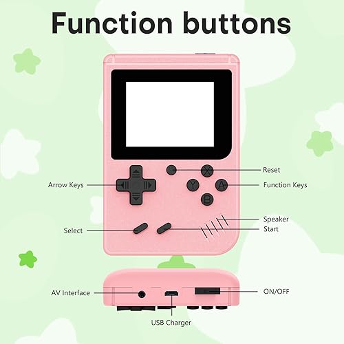 Miniatura 5 de Consola de juegos portátil retro, consola de juegos retro con pantalla IPS de 3.0 pulgadas, consola de juegos retro clásica 400 integrada, batería