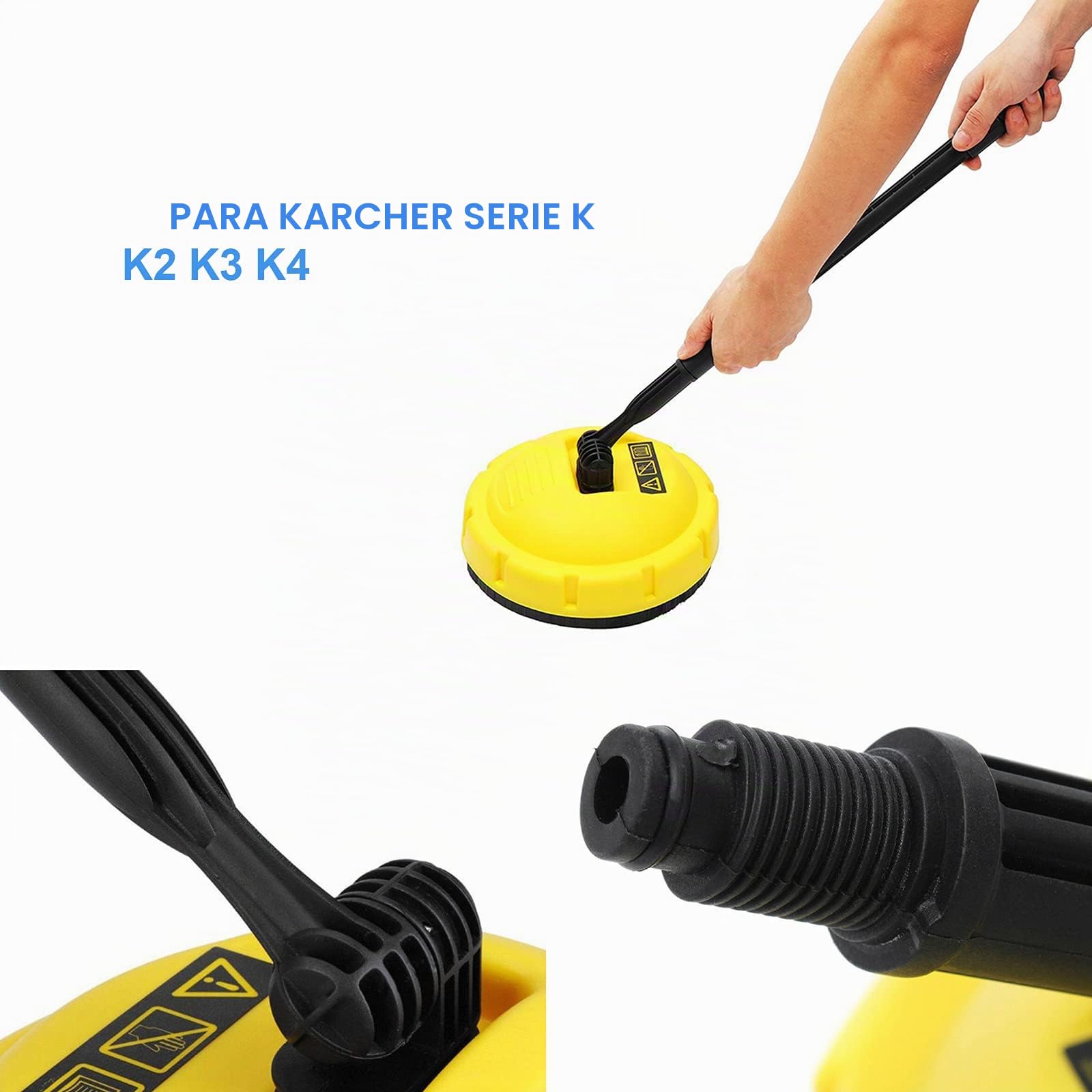 Cepillo rotativo para Karcher K, limpiador de pared de cubierta, limpiador de alta presión para Karcher serie K (K2, K3, K4, K5, K6, K7)
