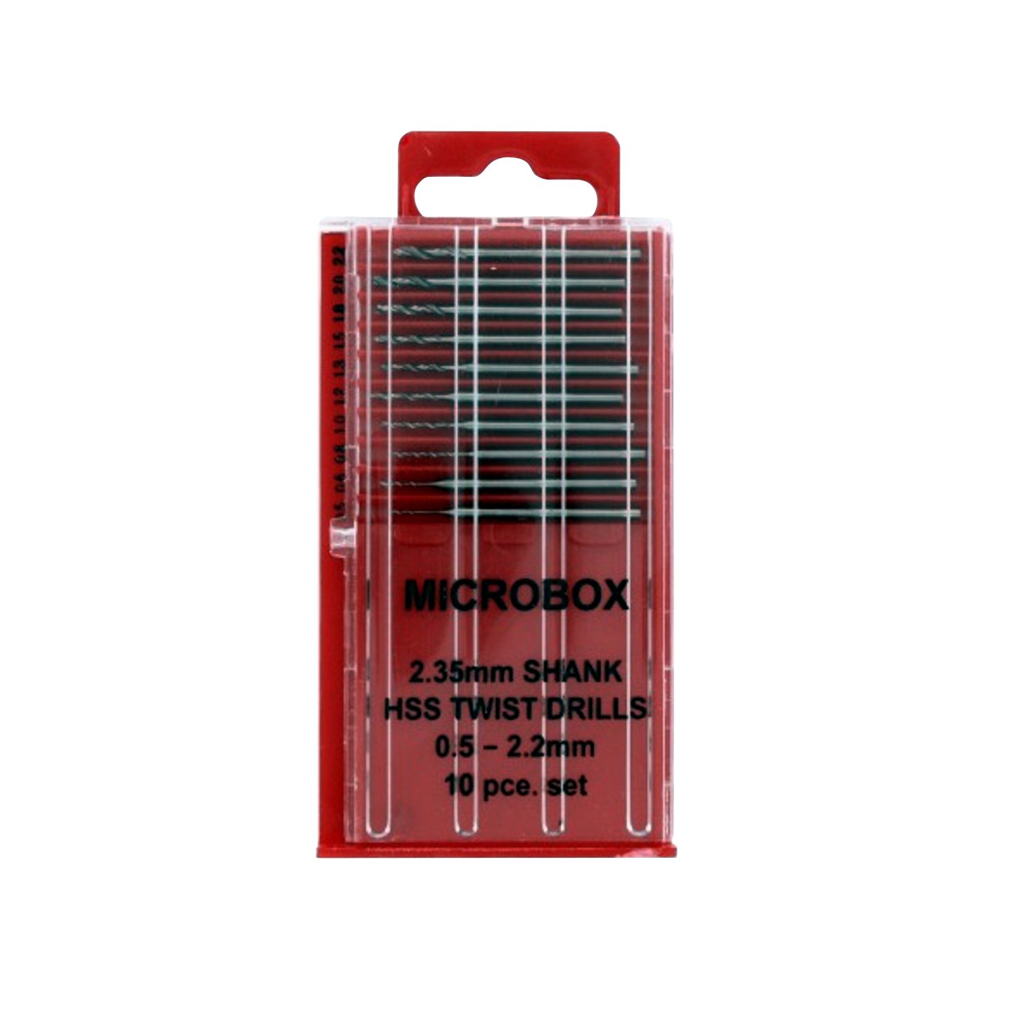 Modelcraft Silver Jeweltool Microbox Shanked Drill Set, Set Of 10,