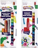 Vista 10 de Juego de 12 barras de pintura al témpera, sin desorden, no tóxico, de secado rápido, colores vibrantes, pintura para niños, pintura, arte