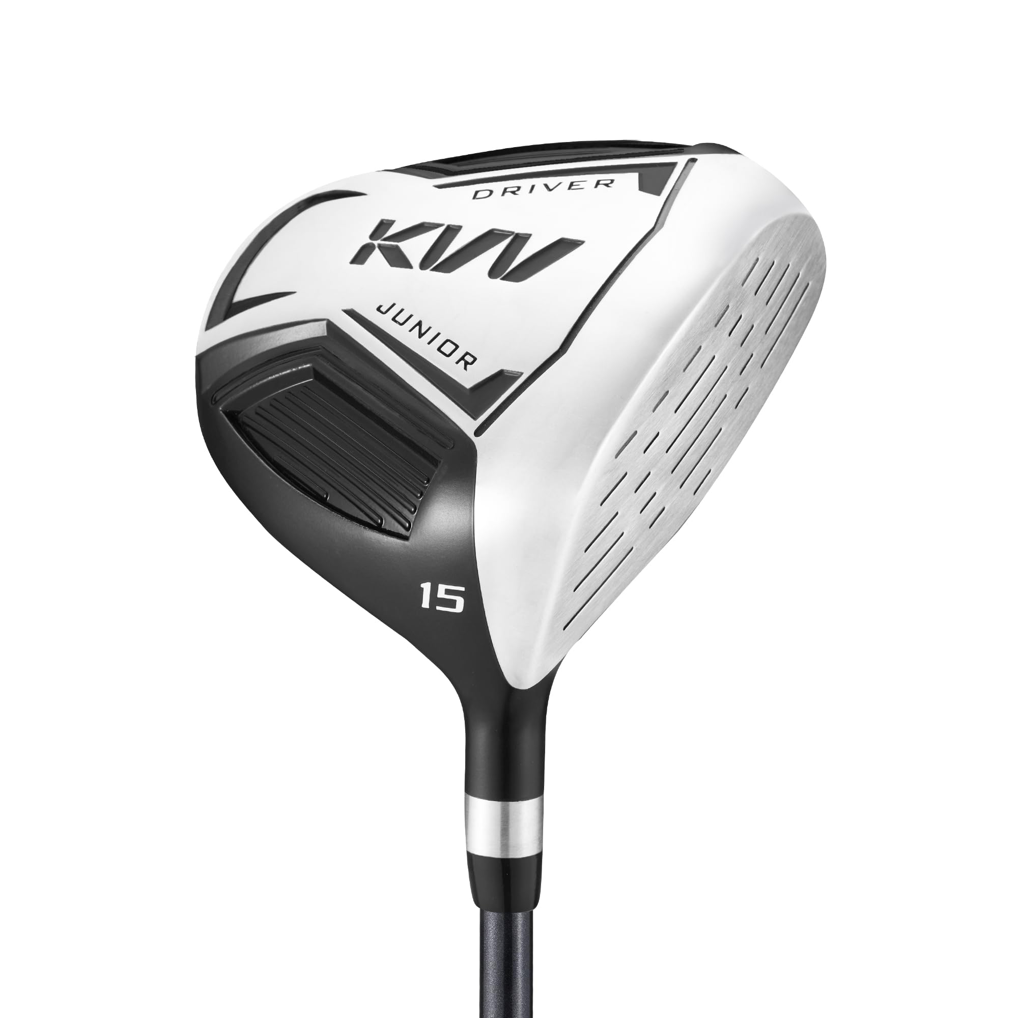 KVV Junior Golf Club Set for Kids, Right Handed Driver, Iron, Putter, White and Pink, Ages 3-12, Perfect for Young Golfers (Driver, Ages: 9-12 Black)