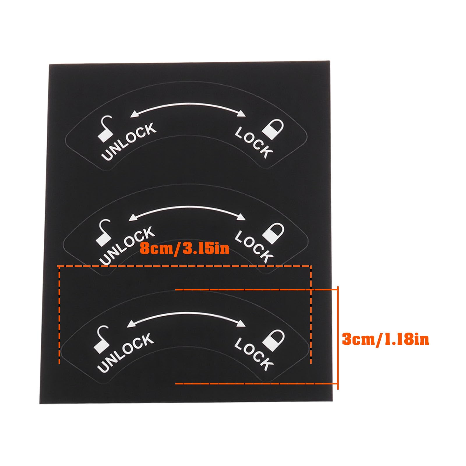 The Lord of the Tools 12pcs Lock Unlock Direction Stickers Right Side Lock Indicator Sticker for Indoor Public Places 8x3cm - Image 4