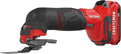 Miniatura 7 de CRAFTSMAN V20 Multiherramienta inalámbrica, kit de herramientas oscilantes, kit de 16 piezas con cuchillas, papel de arena, batería y cargador