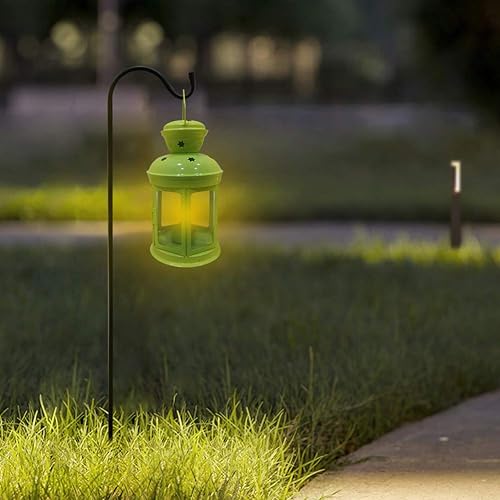 Miniatura 8 de Urban Deco Gancho de pastor resistente, ganchos de pastor ajustables para exteriores, estacas de jardín de pastores de metal de alta calidad, 37