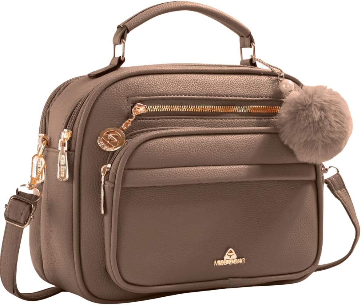 Bolsa Feminina Baú Transversal tamanho Médio em couro PU com Alça De Ombro removível Tiracolo