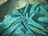 tela brocado caracteristicas Tela de brocado reversible verde x oro de 56 pulgadas BRO563[4]