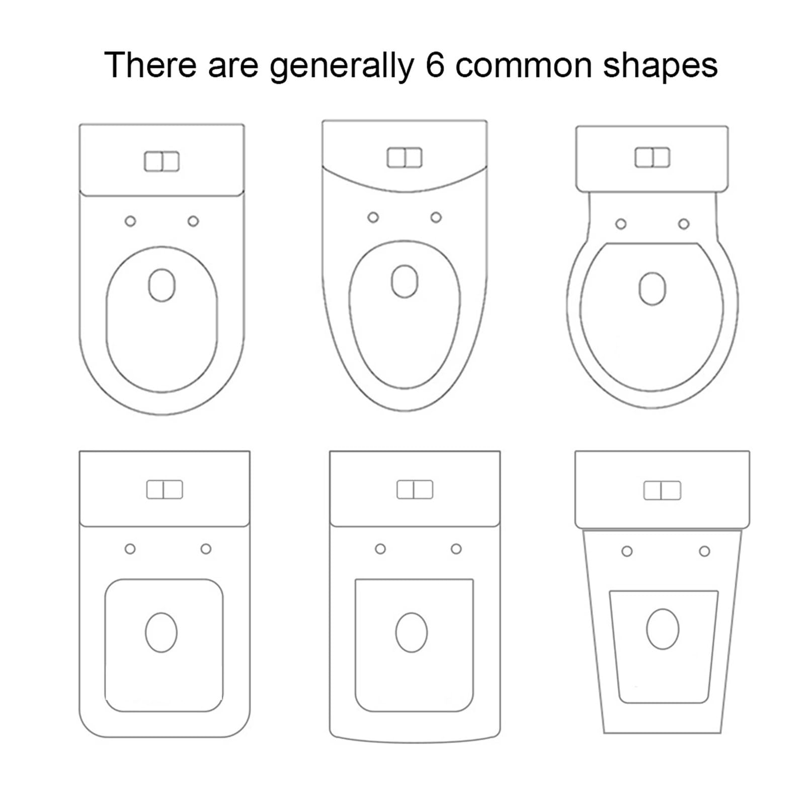 Asiento de inodoro, Thickened Square Soft Close Toilet Seat