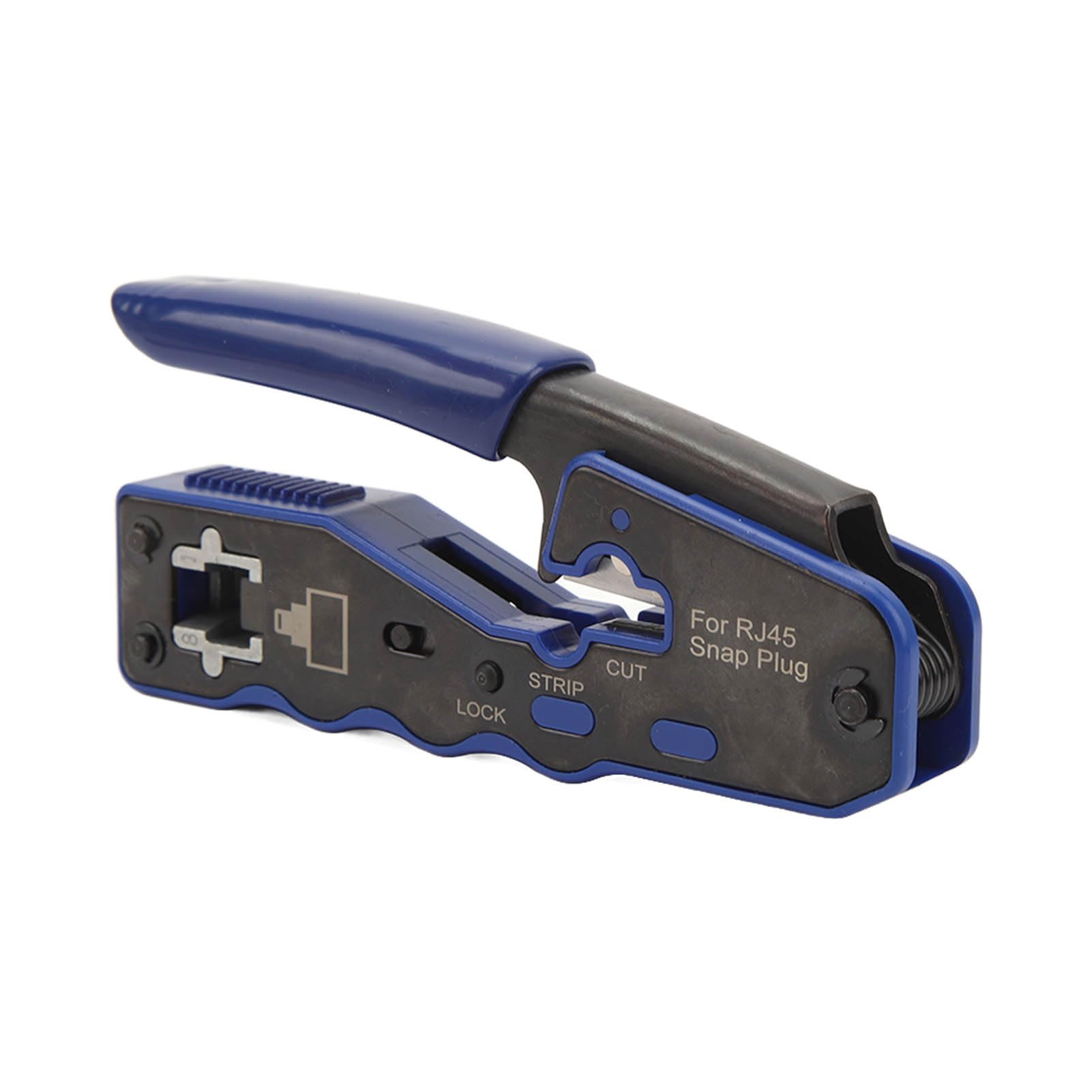 Outil de Sertissage RJ45, Pince à Sertir Multifonction Facile à Utiliser pour Câbles Réseau, 50 Pièces Comprenant un Dénudeur de Testeur de Câble