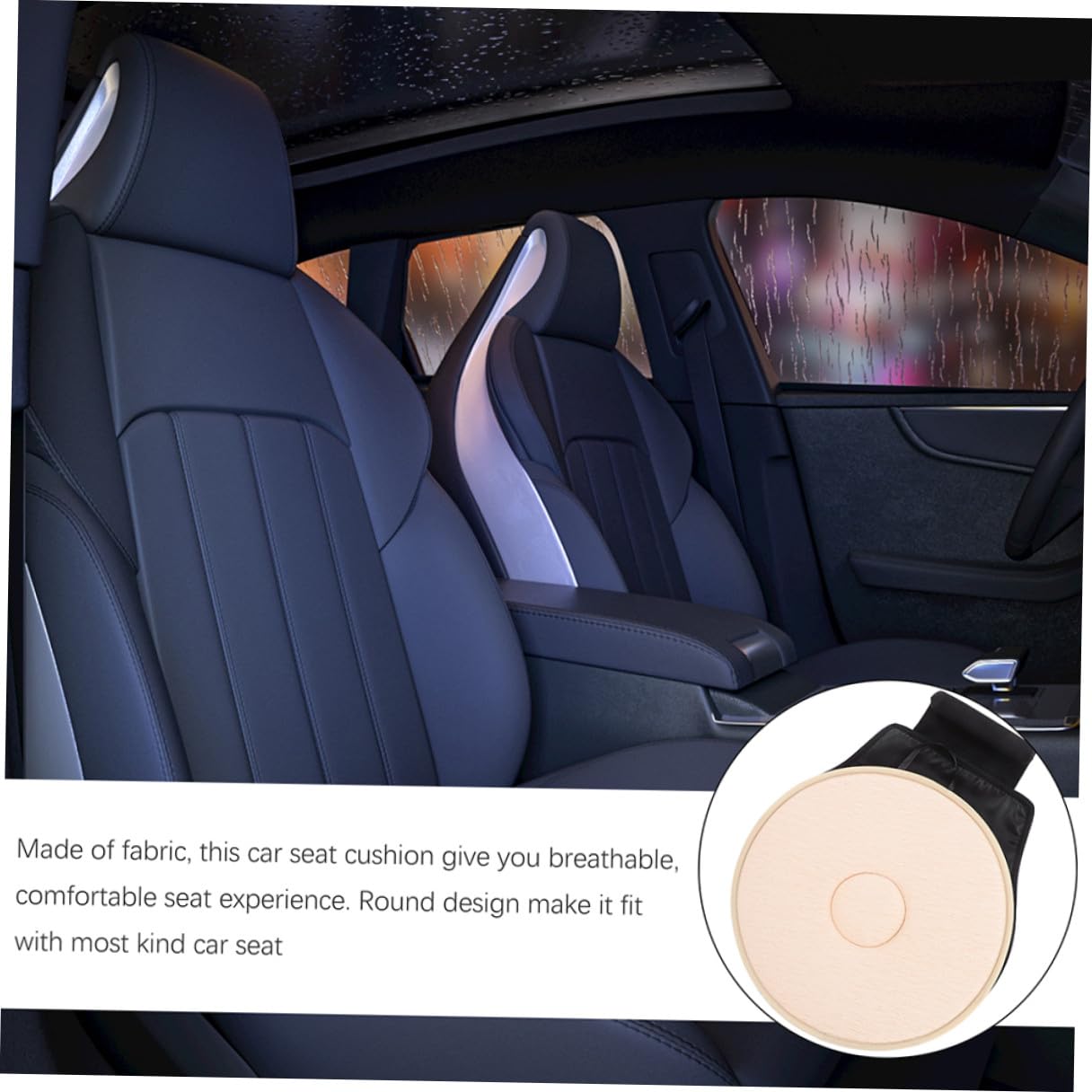 SHINEOFI Cojín de Asiento Giratorio para Coche Función 360 Grados, 2 Unidades Ergonómicas para Personas Mayores y Mujeres Embarazadas, Anillo Simple para Mayor Comodidad
