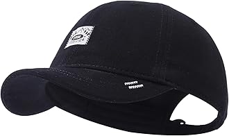 Mens Baseball Cap Short Brim Hats Casual Summer Trucker Hat Low Profile Dad Hats Short Billed Cadet Cap Umpire Hats