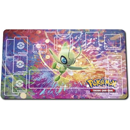 Amazon Co Jp プレイマット ラバーマット ポケモンカード 金 銀 セレビィ 専用 高級 60 35cm 収納ケース付き バトルシティ ベビー マタニティ