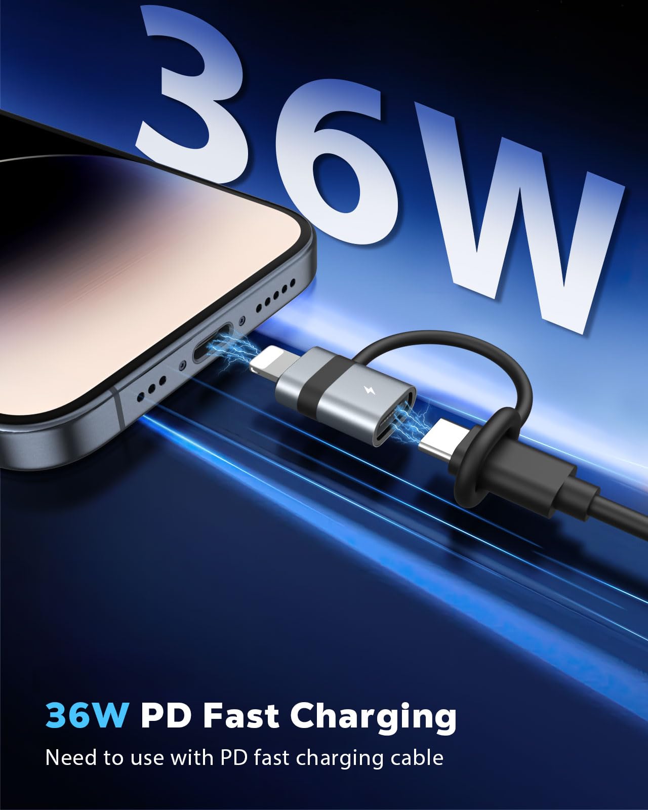 Adaptateur USB-C Vers Lightning (lot De 3) - Charge Rapide PD 36W Pour IPhone 16 à 11, IPad, AirPods