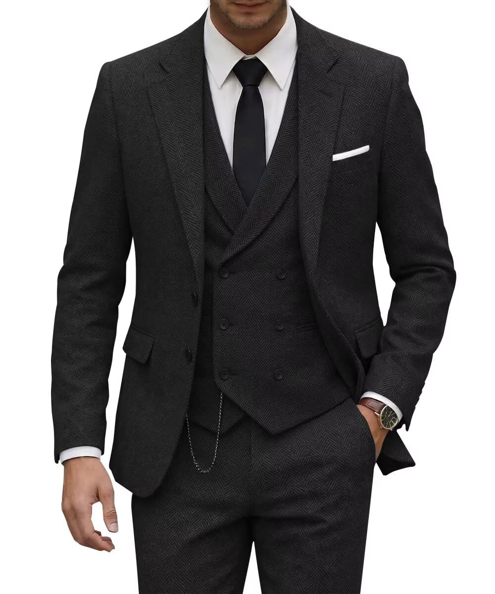 Photo 1 of Ciwolce Men's 3 Piece Tweed Suit