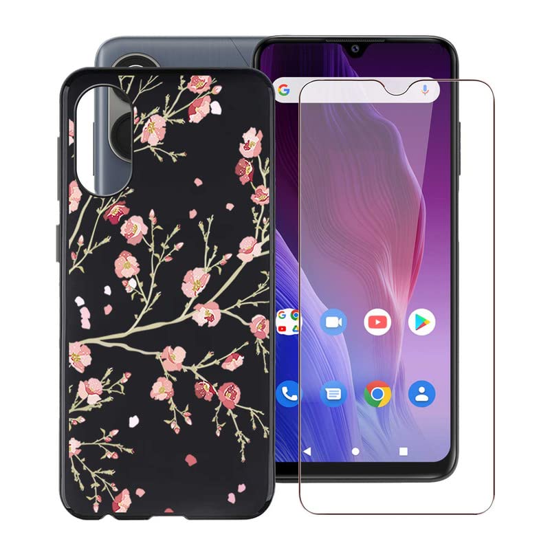 KJYF Custodia per Cubot P60 (6.52), Ultra Sottile Morbido Silicone Cover Anti-Graffio Protettiva Case con 1 Pezzi Pellicola Vetro Temperato per Cubot P60 - Amore