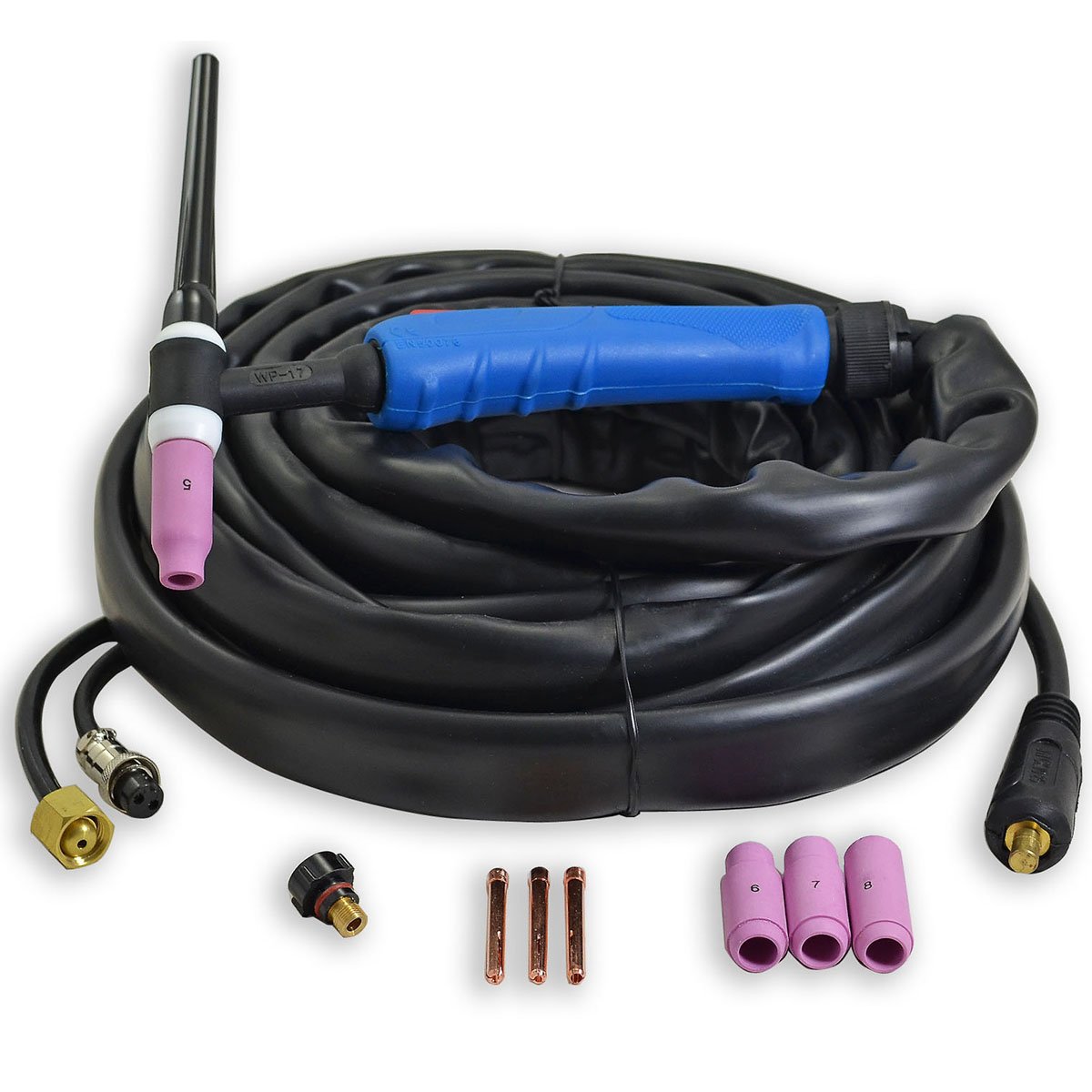 RIVERWELD WP 17 WP-17K Uchwyt spawalniczy TIG chłodzony powietrzem 150 A Euro-Style 7,6 metra 25 stóp