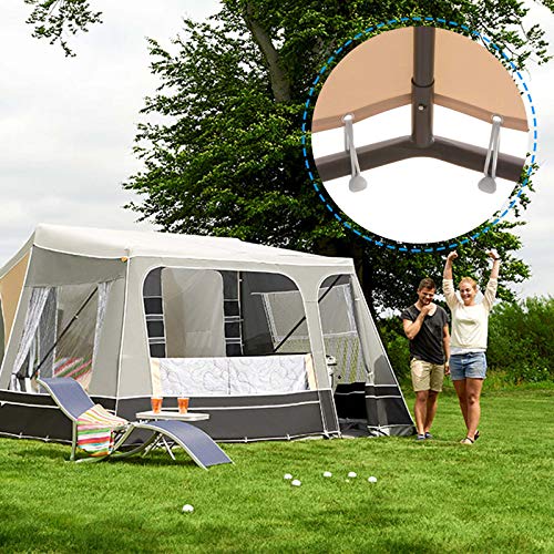 HLOGREE 60 Pack Bungee Cords with Balls 6 inch White & 9 inch Black Bungees Balls Cord,Tent