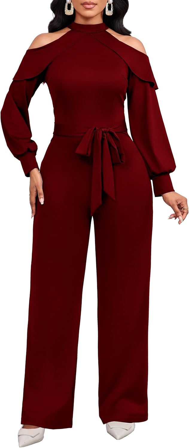 Jumpsuit for Women Sexy Elegant Long Straight Pants Cocktail Printing Jumpsuits Party Club with Zipper - Image 2