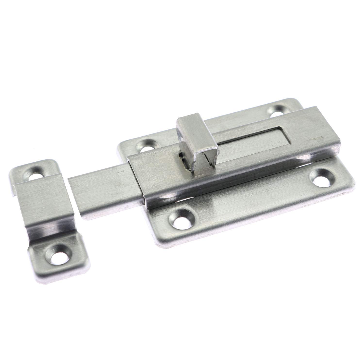 Pestillo De Acero Inoxidable 201 Para Puerta - 12 Mm Grosor, 16 Cm Largo - Incluye Tornillos, Para Casa O Jardín