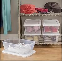 Vista 6 de STERILITE Caja de almacenamiento de 6 cuartos de galón - Transparente (4)