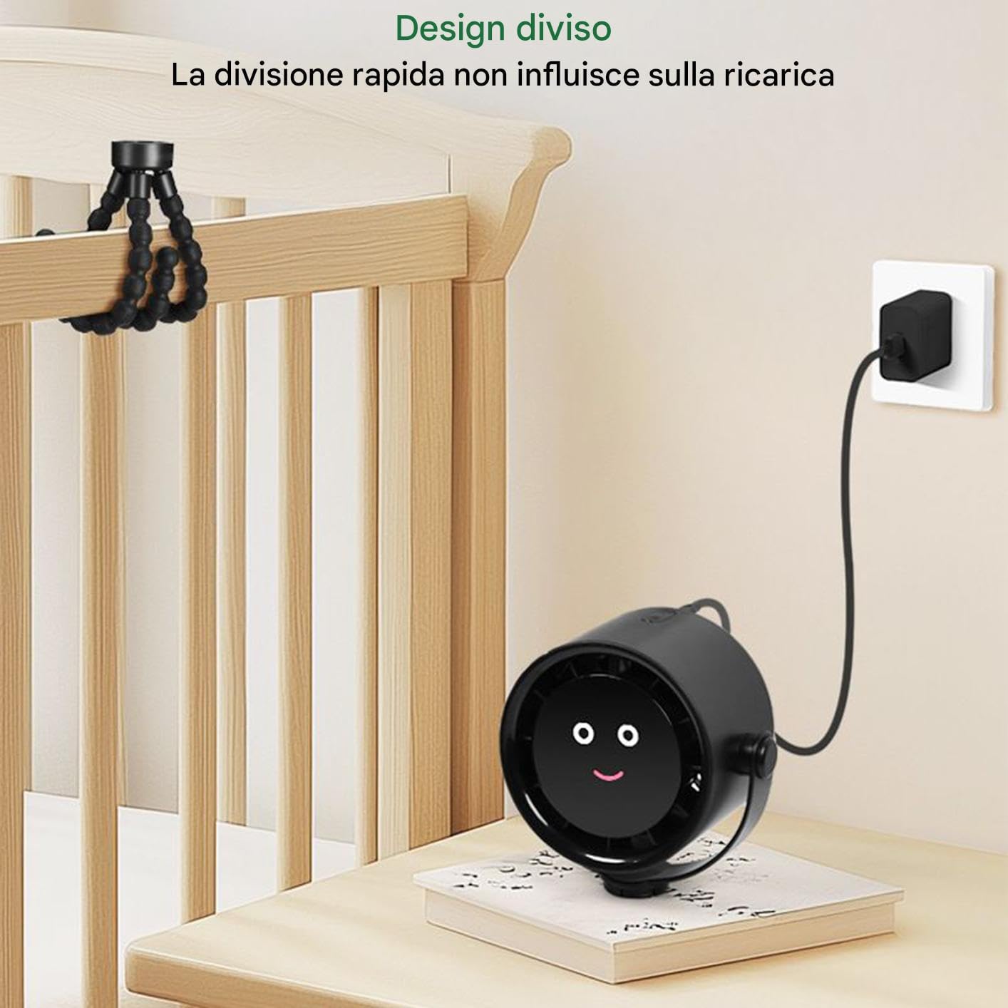 Ventilatore da Passeggino Ventilatore Portatile Raffreddante Per Passeggino | Accessorio Essenziale per Bambini 5 Velocità Ricaricabile per Campeggio Bicicletta Esterno Lettino Spiaggia e