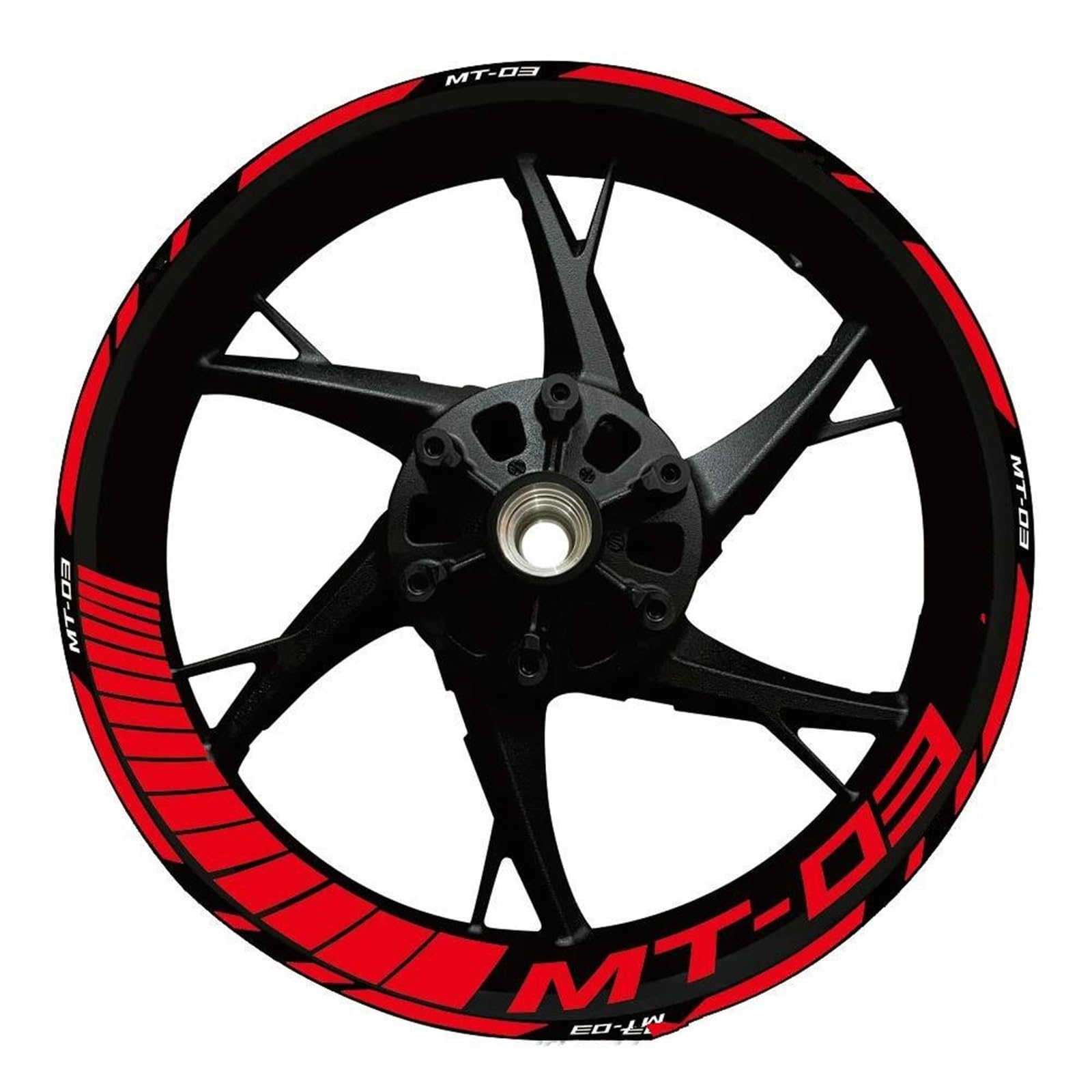 Piwine Style 23 Stickers Motorcycle Wheel Stickers Reflective Decorative Rim For Yamaha Mt-03 Mt 03 Mt03 2020-2022(Style 23)