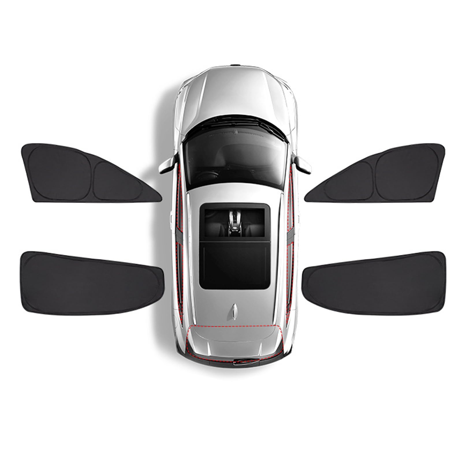 Tendine Parasole Auto Tende Oscuranti per MG HS (2023–2024), Protezione UV Tenda Finestra Laterale Sole Visiera,E 4 Side Window