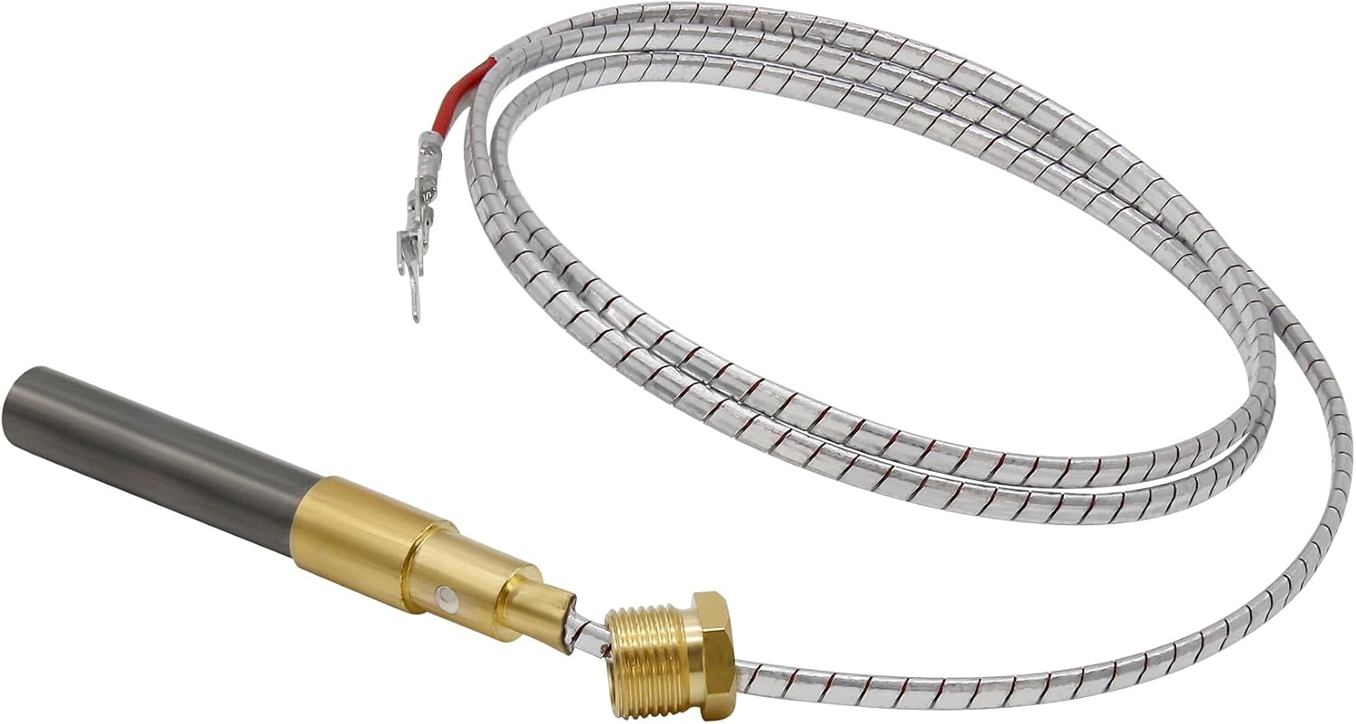 36 Inch Thermopile for Gas Fireplace 750mv Q313A Gas Fireplace Thermocouple Fits for Gas Water Heater/Gas Fryer/Oven (36 inch)