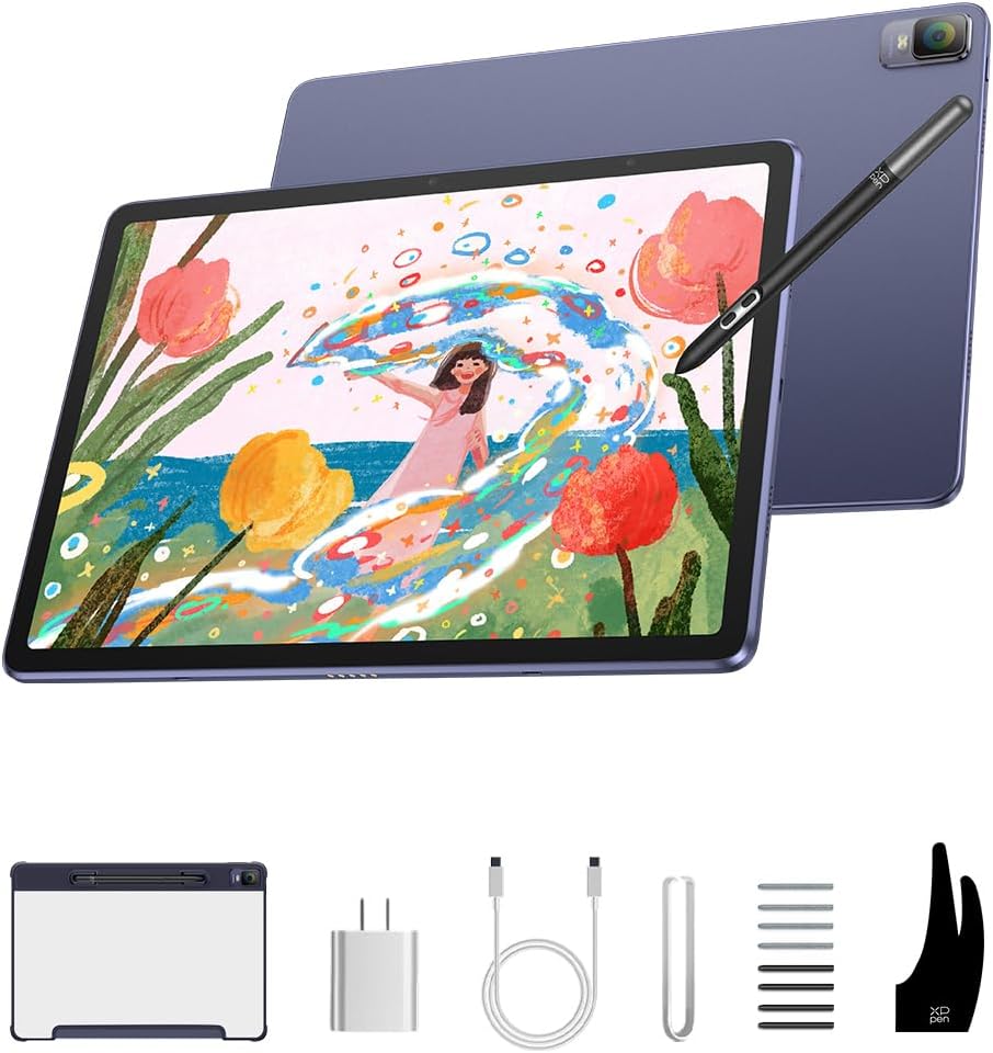 XPPen Standalone Drawing Tablet No Computer Needed Magic Drawing Pad with 16384 Pressure Levels X3 Pro Slim Pencil 12.2-inch Digital Art Tablet with Paper-Like Screen, 8GB + 256GB Portable for Artists
