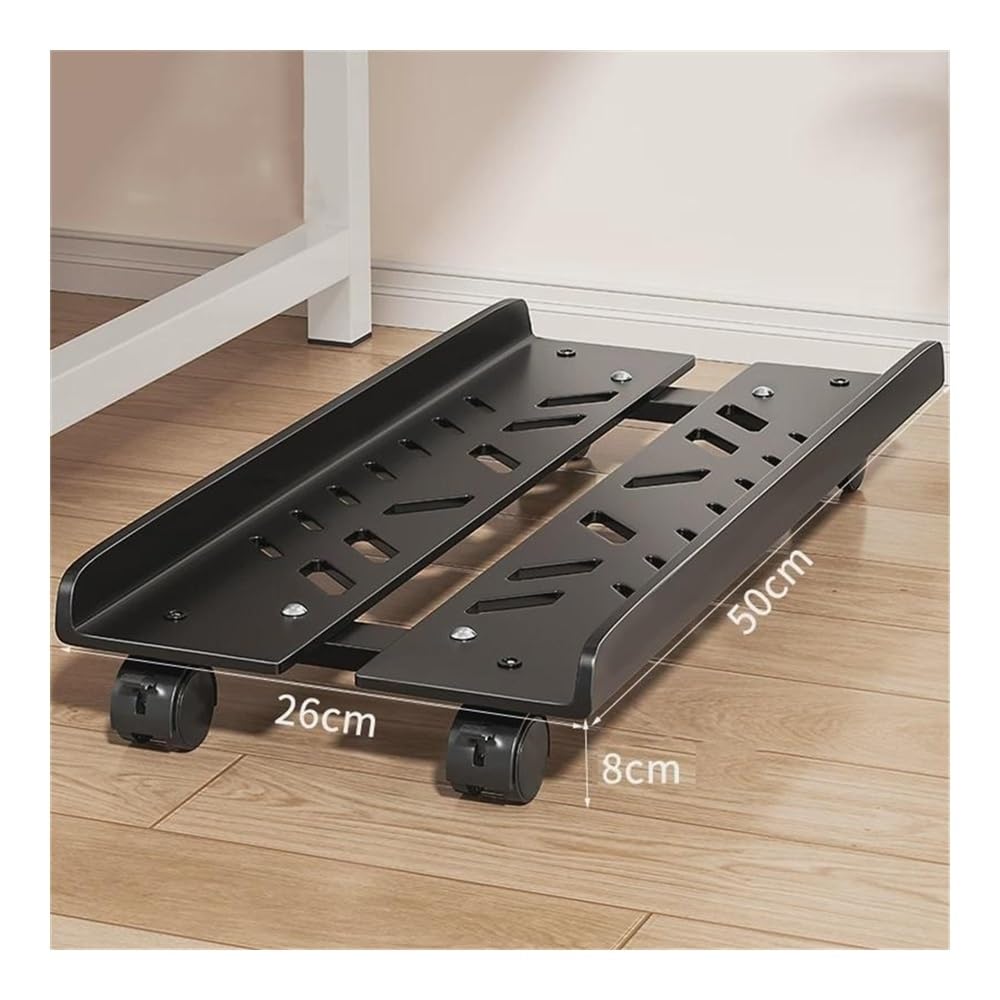 Stojak pod komputer Adjustable CPU Stand with 4 Wheels for PC Case Under Desk Holder Akcesoria komputerowe