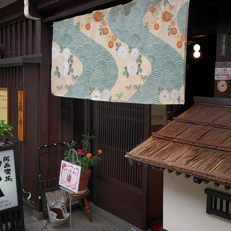 Cortina noren japonesa corta de 110x50cm, tapiz decorativo Konsilsa para puerta y pasillo