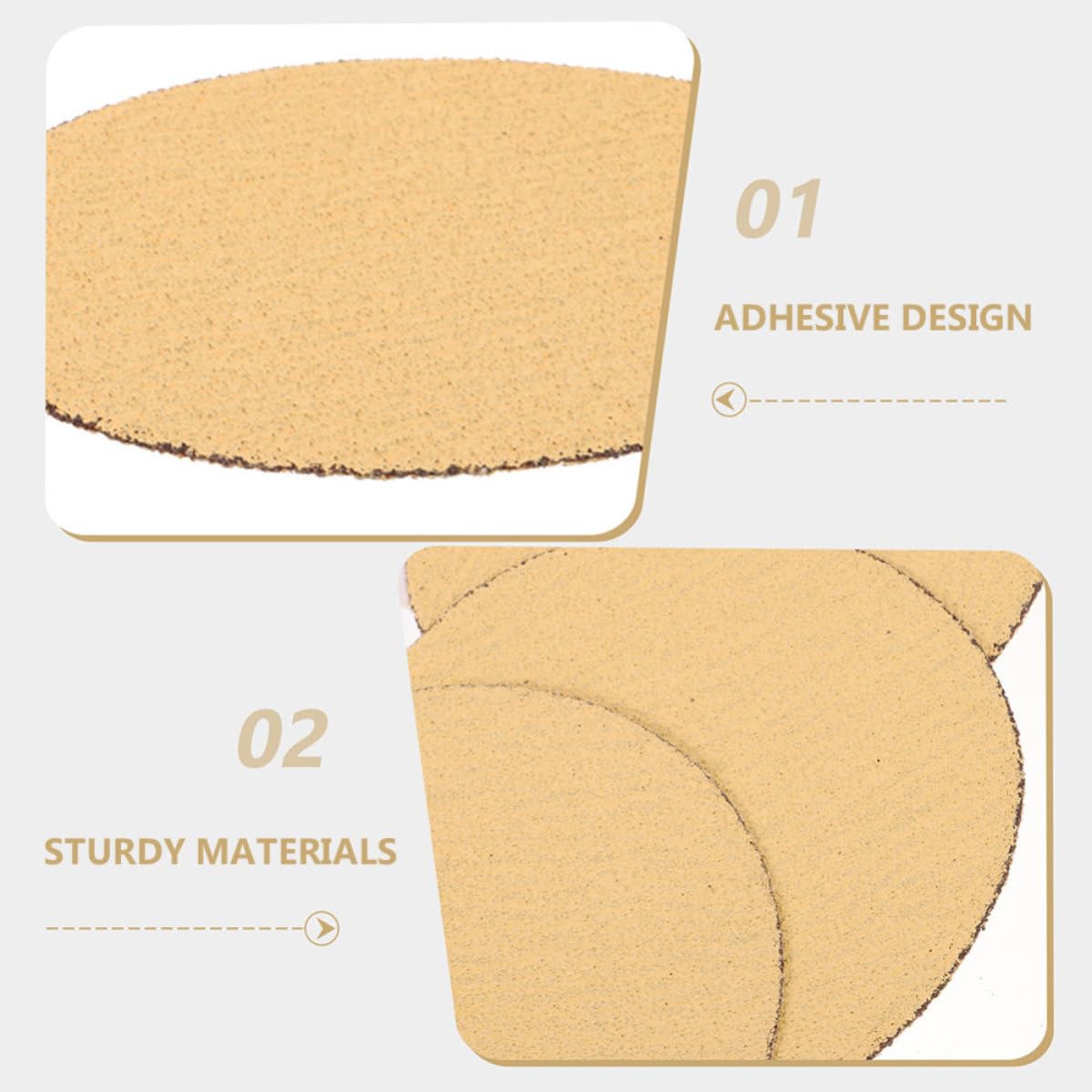 10pcs 6 Inch 80 Grit Adhesive Sandpaper Discs for Angle Grinder, Self-Stick Sanding Pads with Excellent Grinding Performance for Initial Polishing