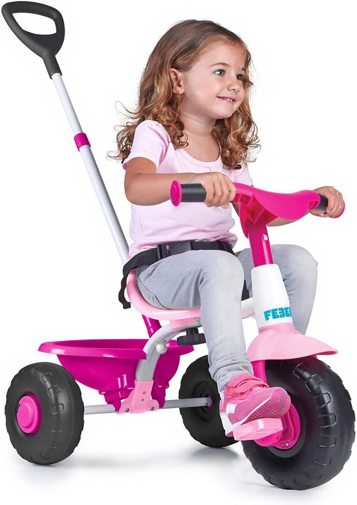 Feber FEBER- Tricycle Trike 2 in 1, Children from 3 Years, Pink (Famosa 800012811)