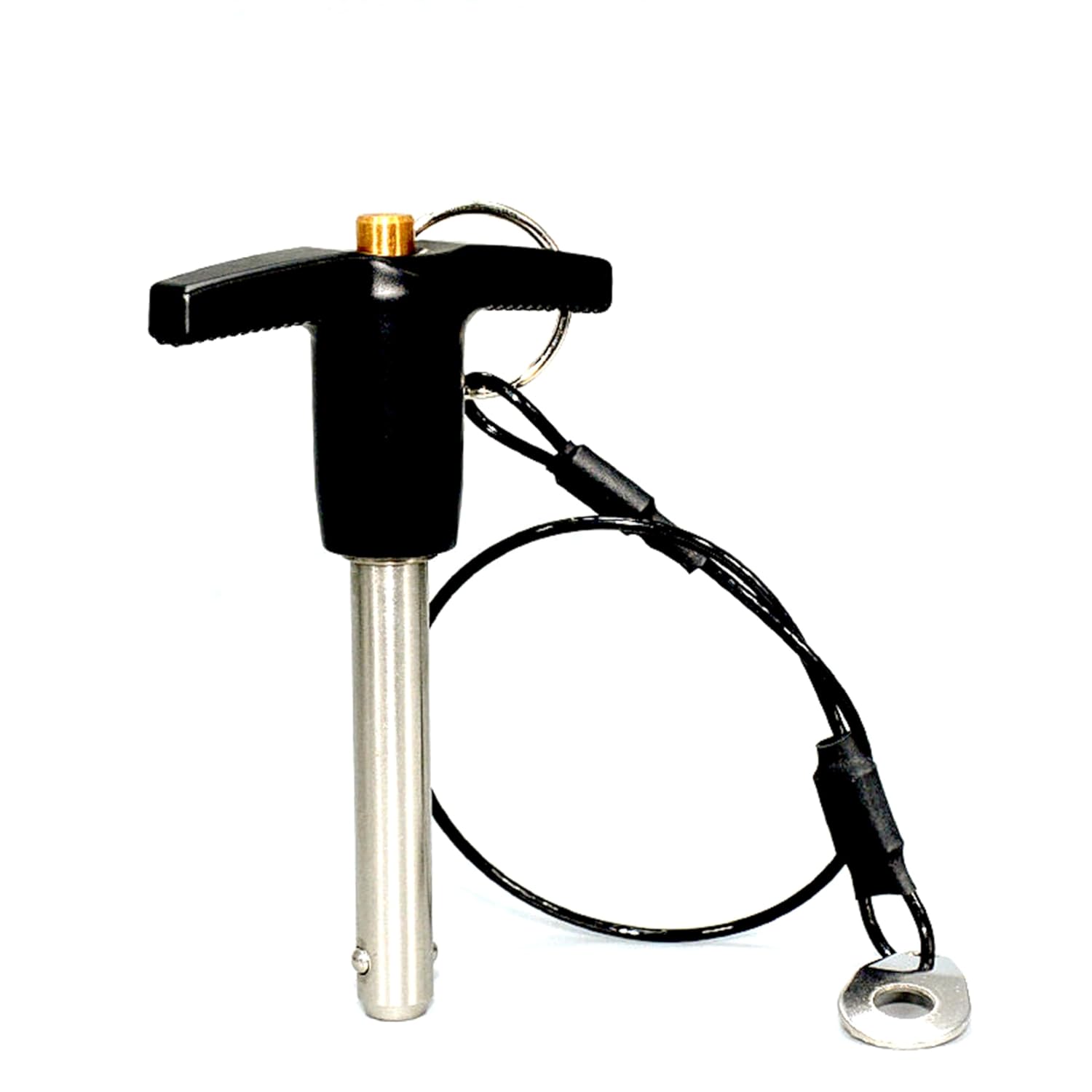 1Pc Stainless Steel T - Handle Lock Pins, 0.63""Pin Dia. 4.72""Usage Length Push-Button Quick Release Pin Safety Pin Handle Stop Pin with Lanyard Cable (Pin Dia(MM):16, Usage Length(MM):120)