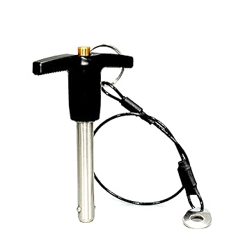 1Pc Stainless Steel T-Handle Quick Release Pin, 12mm x 50mm, Black