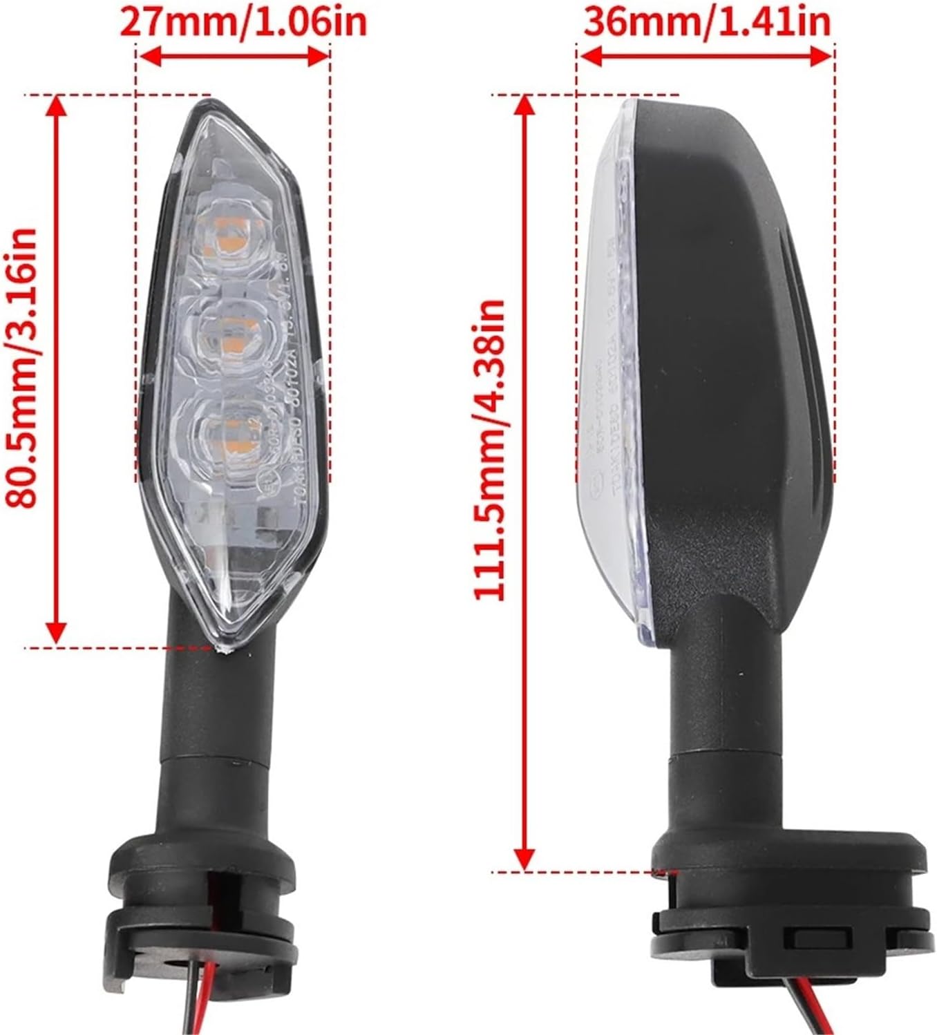 オートバイのインジケーターターンシグナルライト 点滅方向指示灯 のために R15 R25 R125 MT25 MT03 MT15 タ