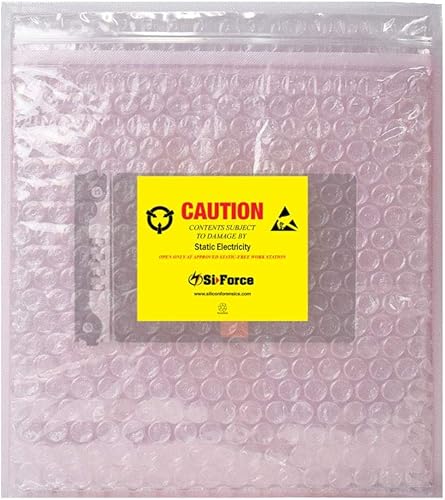 Miniatura 10 de Anti Static Bubble Bags, Resealable Static Shielding Bag, Reusable for Sensitive Electronic Components (XX-Large Qty 60) Pink