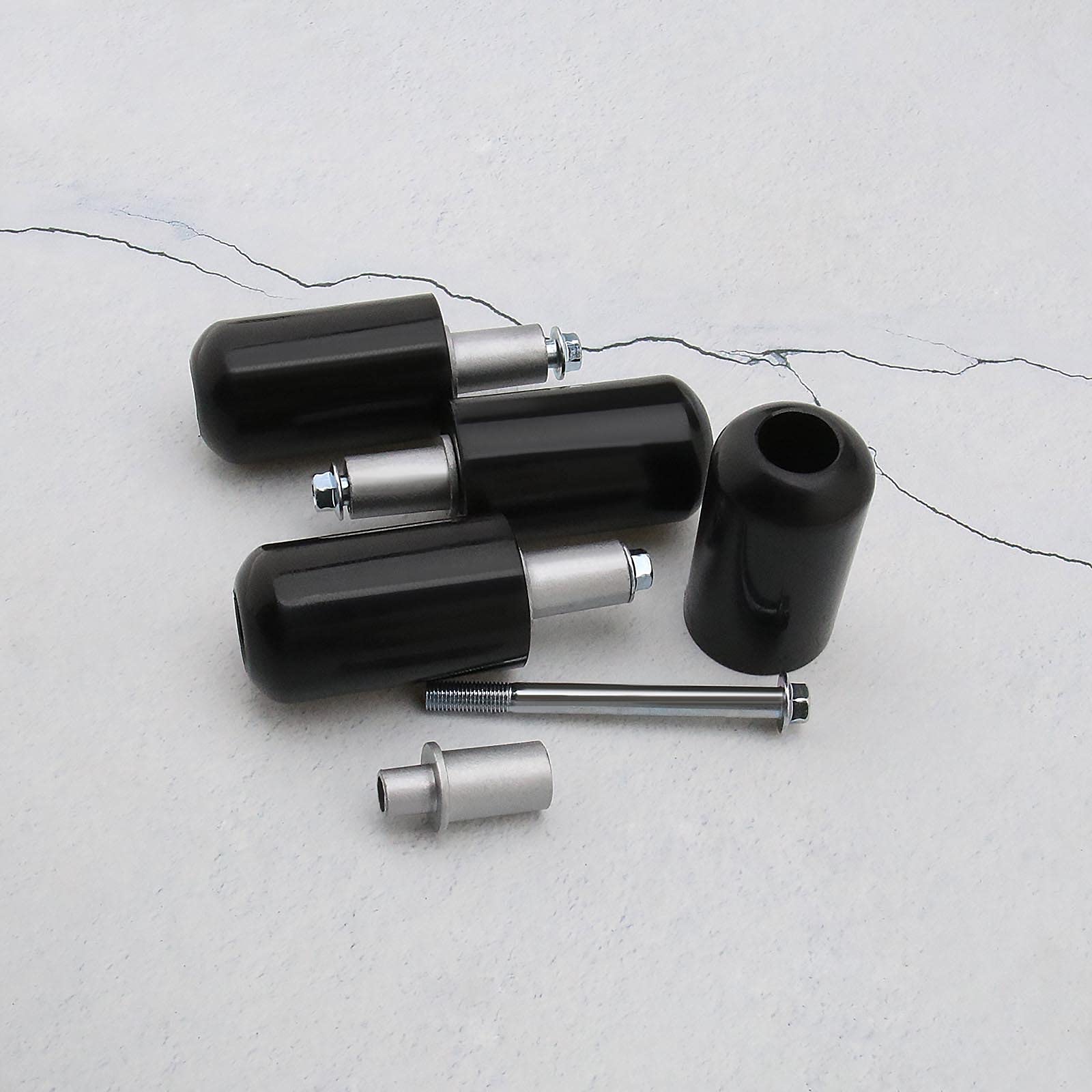 OTOTEC Lot de 2 paires de glissières de cadre de moto de 10 mm - Protection anti-chute - Compatible avec Yamaha, Honda, Suzuki