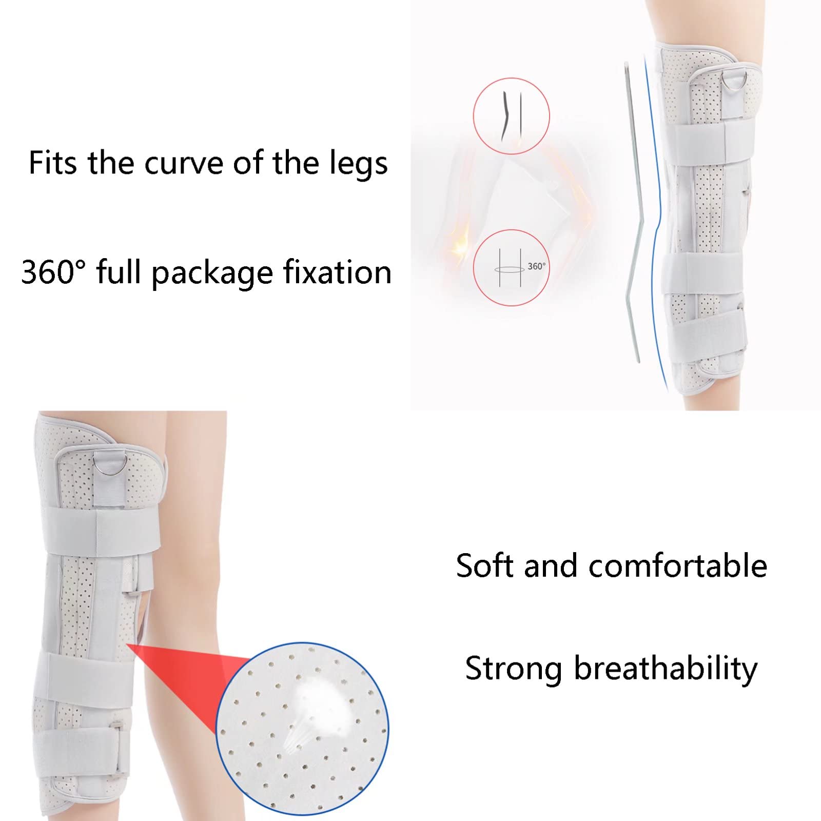 Inmovilizador De Rodilla FéRula para Fractura De RóTula Protector De Pierna Extremidades Inferiores Brack Rodilleras De RehabilitacióN De Menisco
