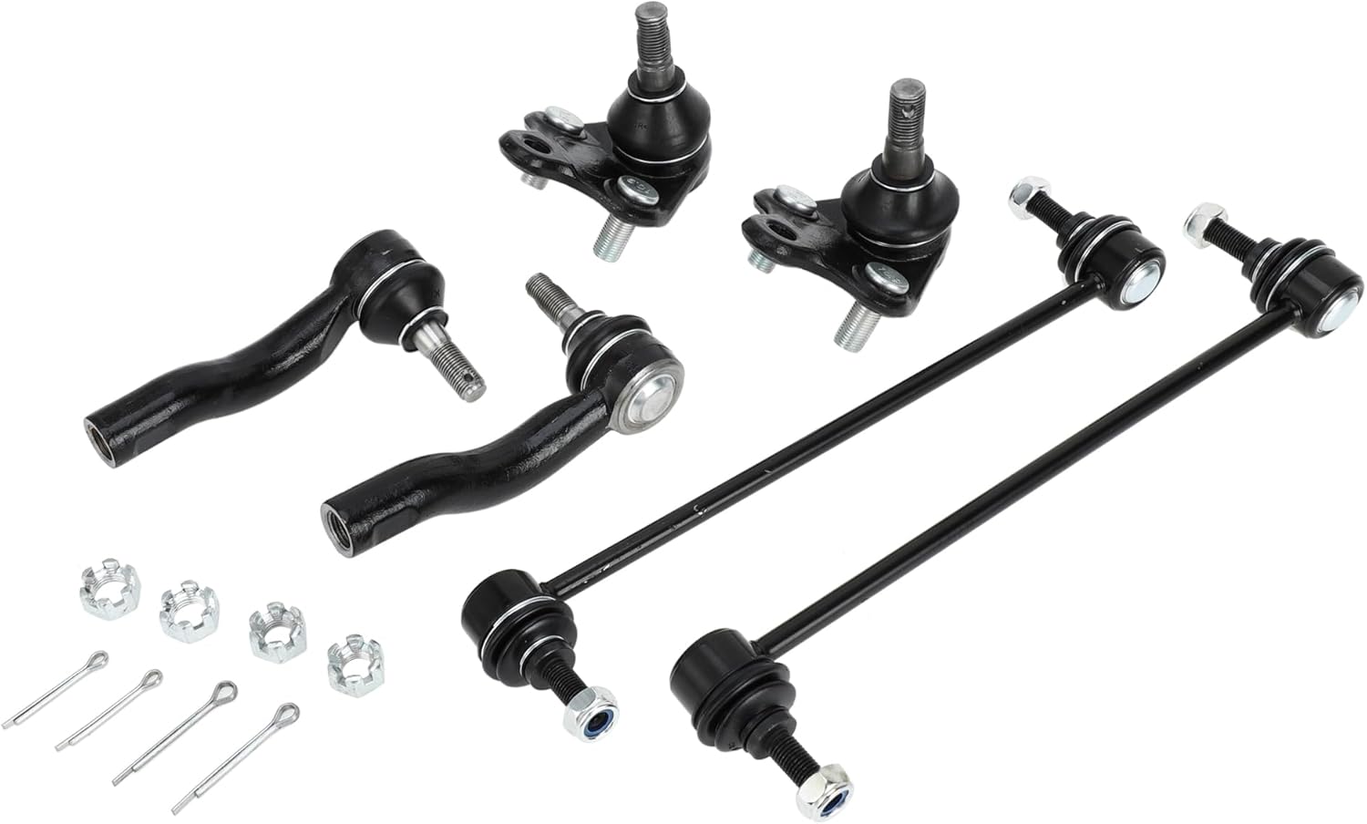 X AUTOHAUX 6 Pcs Front Suspension Kit Outer Tie Rod Ends Front Sway Bar Link Swing Arm Ball Joint for Toyota RAV4 2001-2005 No.ES3654/ES3655/K90309/K80296