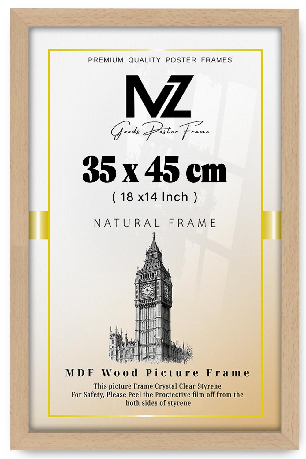 Mz Goods Beech | Inspirational (35 X 45 Cm) Scenic Photography Frame, 14" X 18" Great For Kids' Room Décor/Gym/Office 350 X 450 Mm [ ]