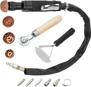 Racewill Pneumatic Tire Repair Kit: 2500RPM Tungsten Steel Buffing Wheel, Polish Patch Tools with Scraper & Roller