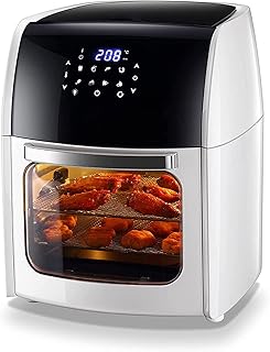 facile e conveniente Friggitrice for aria elettrica 10L PORTATO Touch Screen Friggitrice Forno Rotisserie Deidrator Home Cooking Friggitrice for fritte Patatine fritte Pizza Pollo Air Fryer Forno Mult