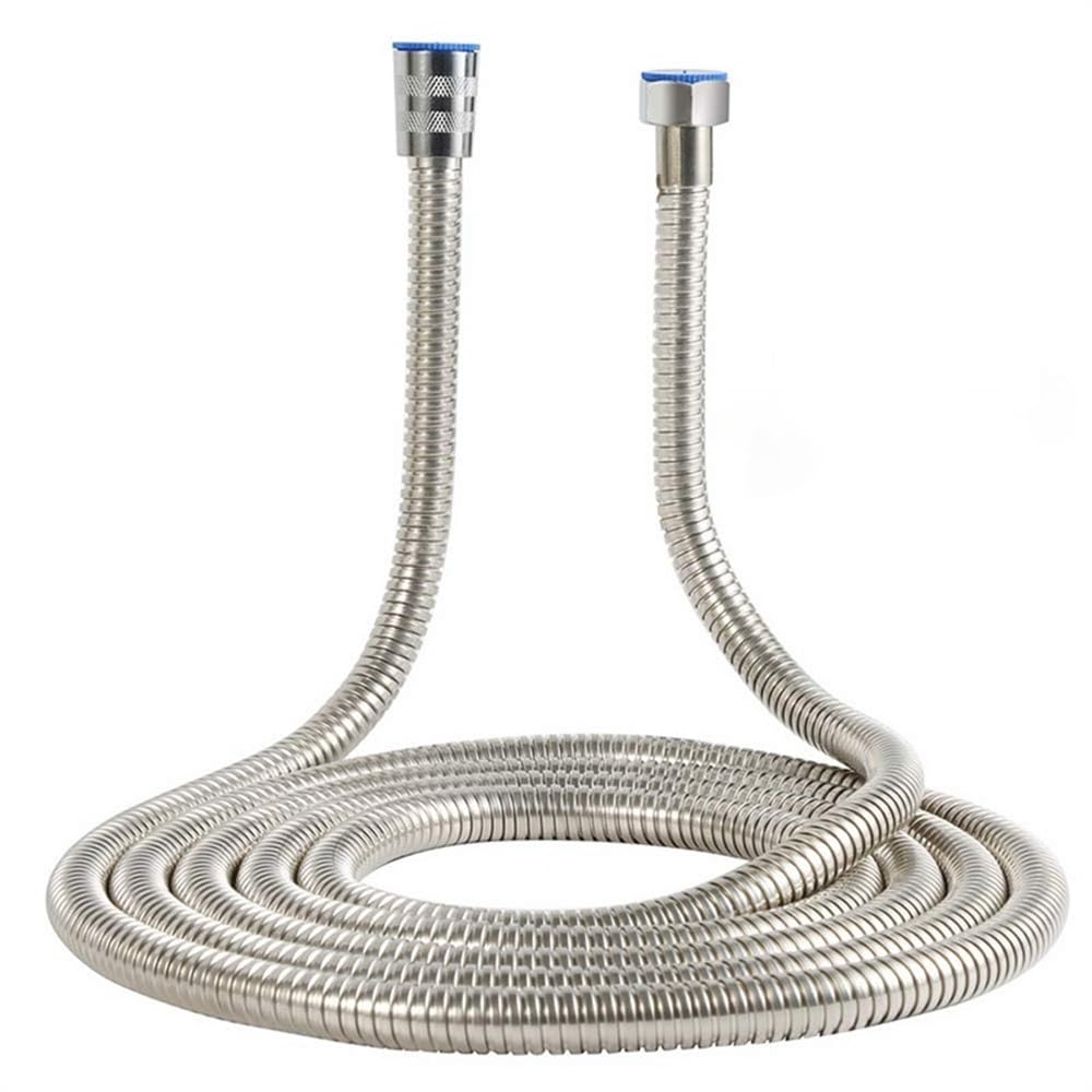 Lkfjnhepf 1.5 M Shower Hose High Density Bath Shower Hose Stainless Steel Bathroom Accessory Intensive Plumbing Hoses Soft Durable Water 1.5M