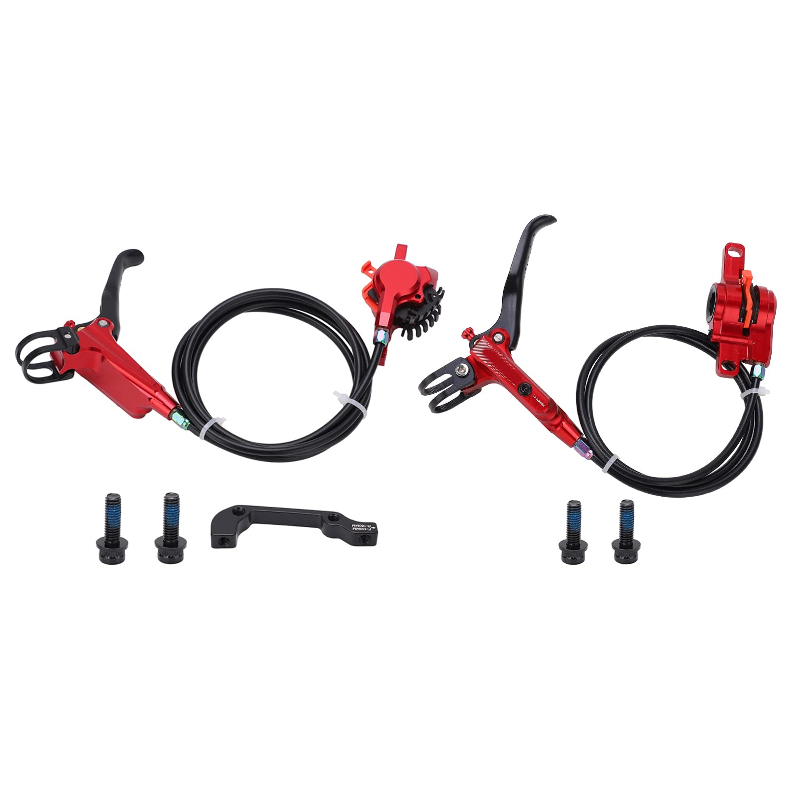 CHICIRIS Hamulce Rowerowe Zestaw Mechanicznych Hamulców Tarczowych z Podwójnym Tłokiem ze Stopu Aluminium Przednia Tylna Uruchamiana linką 0,8 M 1,5 M dla Rowerzystów Ulepszonych na Rowerze Szosowym