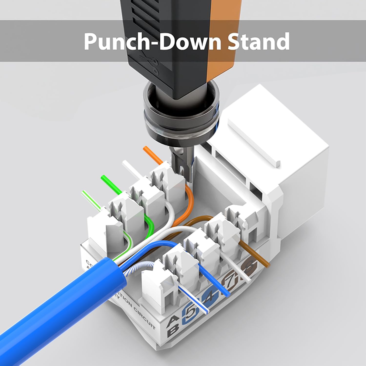 Hnya Link RJ45 Cat6 UTP Keystone Jacks, 25-Pack,90-Degree Ethernet Keystone Jack, Gold-Plated Contacts - Ideal for Home Office Network Renovation (White)