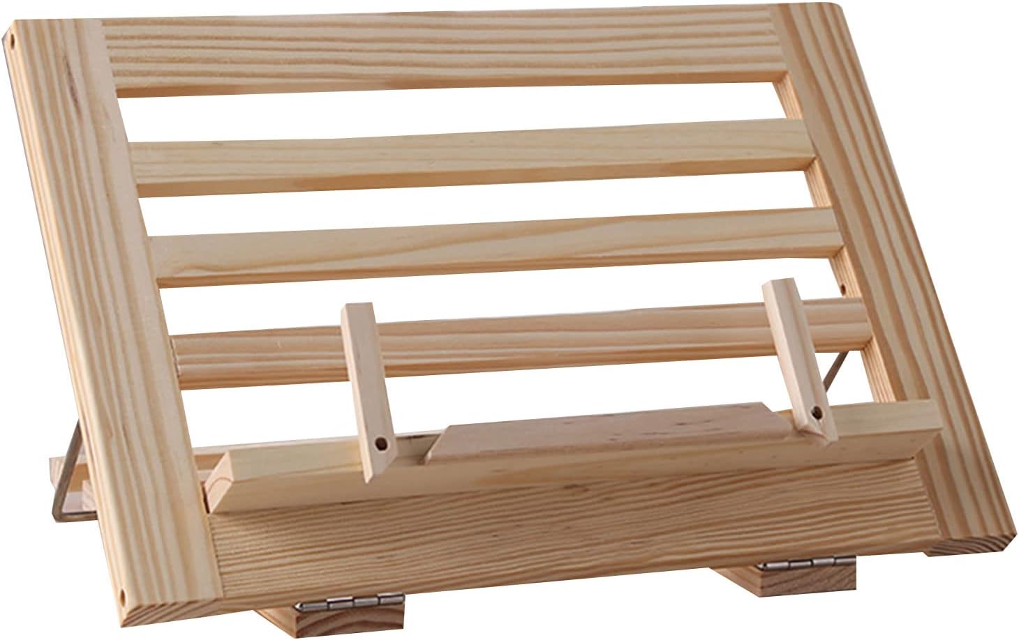 Foldable Book Holder Stand Recipe Cookbook Adjustable Wooden Bookrest Kitchen Bookrest for Adult Reading Books Adjustable Reading Book Holder